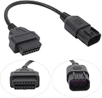 Adaptateur de diagnostic, OBD2 à 8 Remplacement de la connexion stable de l'adaptateur de diagnostic d'épingle pour Polaris ATV