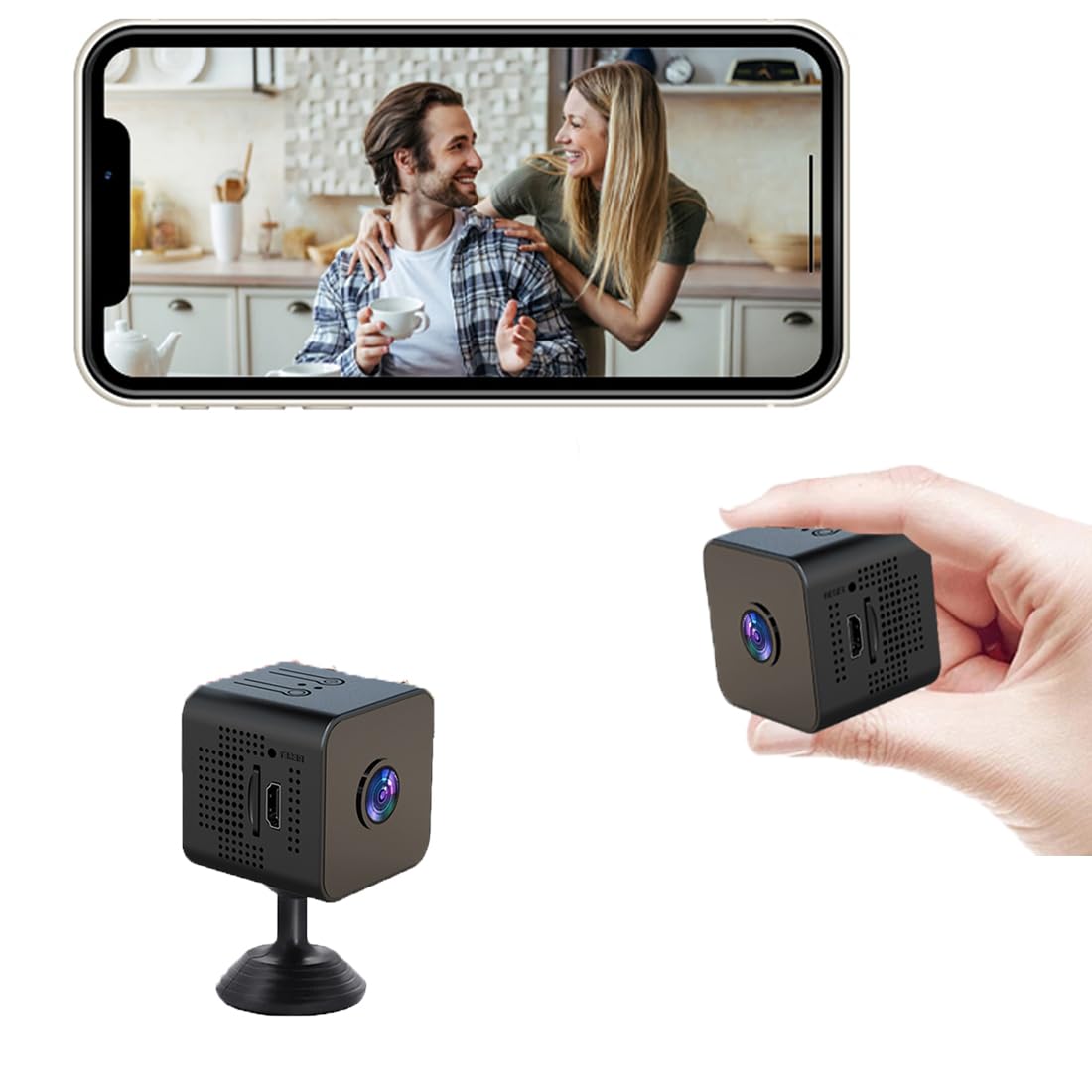 Hidden Spy Camera 1080P HD WiFi Wireless Mini Camera, Small Nanny Cam with Night Vision, Pet Dog Camera,Security Surveillance Camera