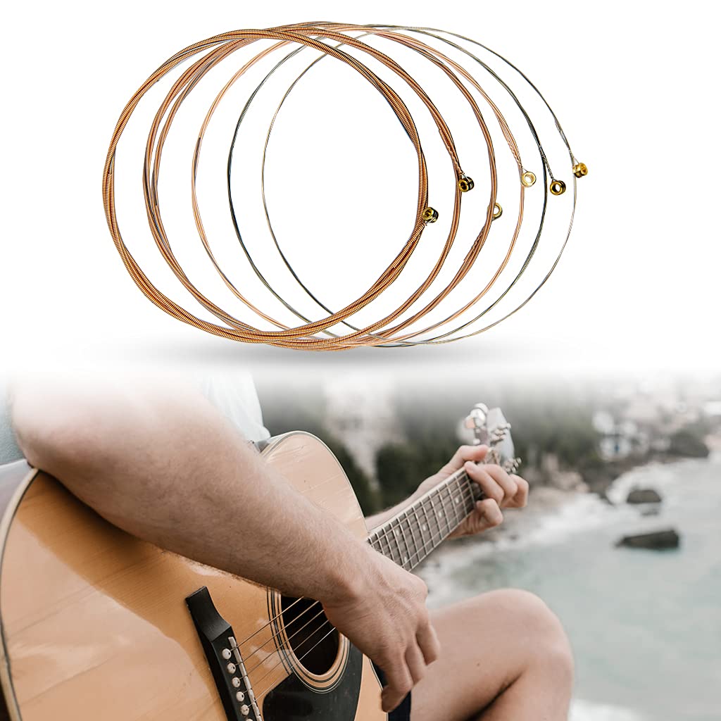 KINGDUO 24Pcs / 4Pack Cuerdas De Guitarra Acústica Profesional Recubrimiento De Bronce Fosforoso Acero Alambre .012-.053 Inch Sensación De Mano Dura Na-G3