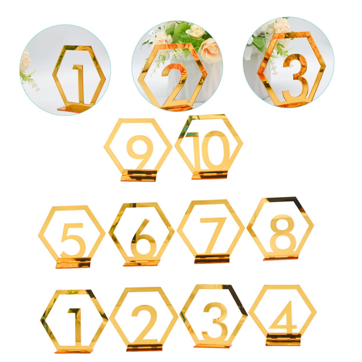 Alipis 30stücke Teiliges Goldene Hochzeits-tischnummern Spiegelnd Elegant Für Hochzeitsfeiern Partys Wiederverwendbare Tischdeko Zahlen Platzsparend Und Langlebig