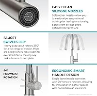 Vista 9 de Kraus Oletto - Grifo de cocina contemporáneo con un solo mango extraíble en cromado, KPF-3104CH