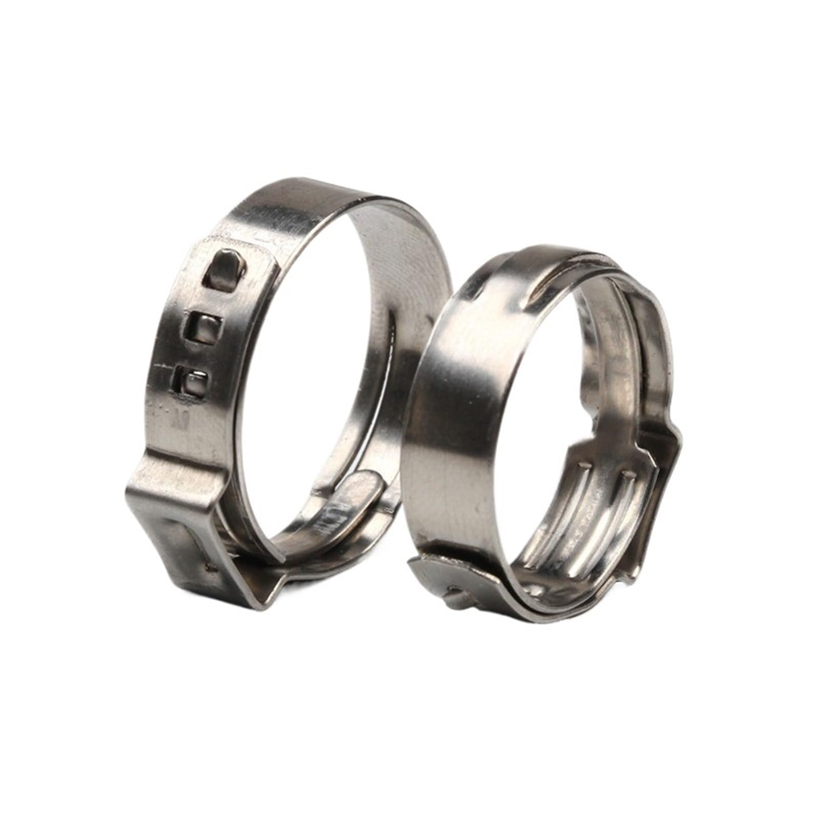 Pipe Clamps 10 PCS Stainless Steel 304 Single Ear Hose Clamps Assortment Kit Single 5.3-31mm Multiple Specifications(Dia.214-226mm)