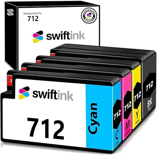 Cartuchos de tinta compatibles de repuesto para HP 712 cartuchos de tinta 712XL para HP para impresoras DesignJet T650 T630 T230 T210 Studio Plotter