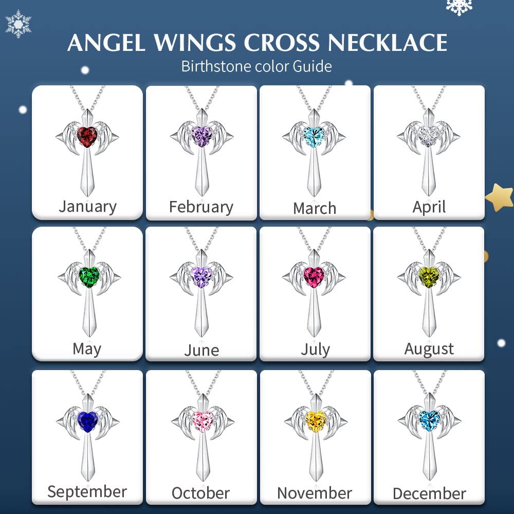 Amazon.com: TAANAA Taanaaa Fashion Angel Wings Cross Pendant