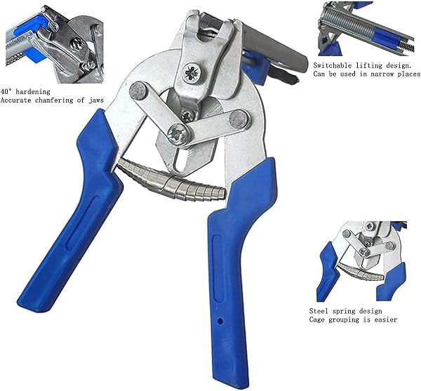 Wire Cage Clips - Tools Home Improvement | Multi-function Type M Ring Pliers | Hog Ring Plier Hand Tool Tools Accessory Tool For Poultry Home Animal Upholstery Bird Crafts Fencing Wire Construction - 5