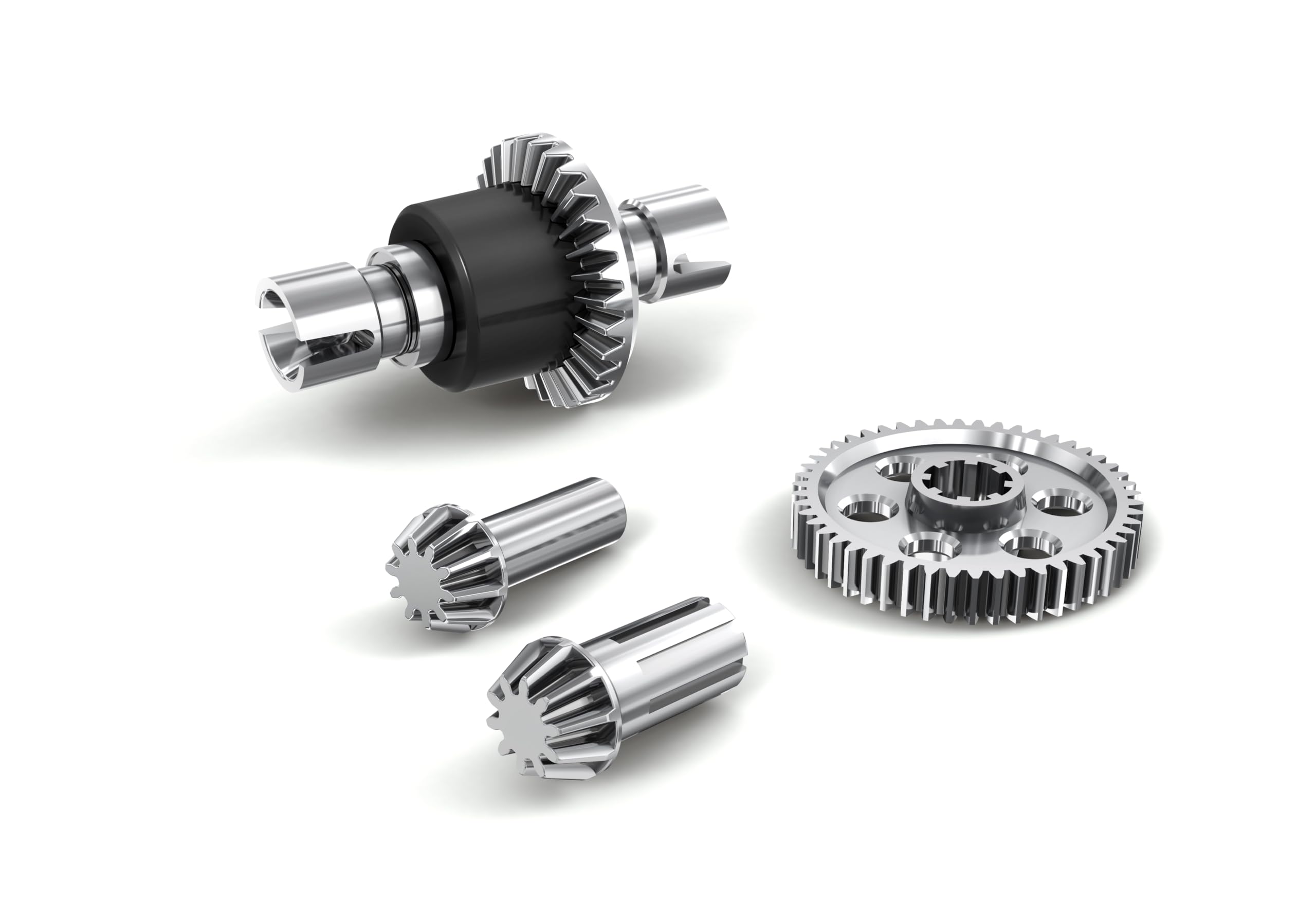 Womaqu 1:14 Scale RC Car Upgrade Accessories Metal Gear with a Metal Differential, Upgrade Spare Parts RC Vehicle Differentials for 14431 14412 14411