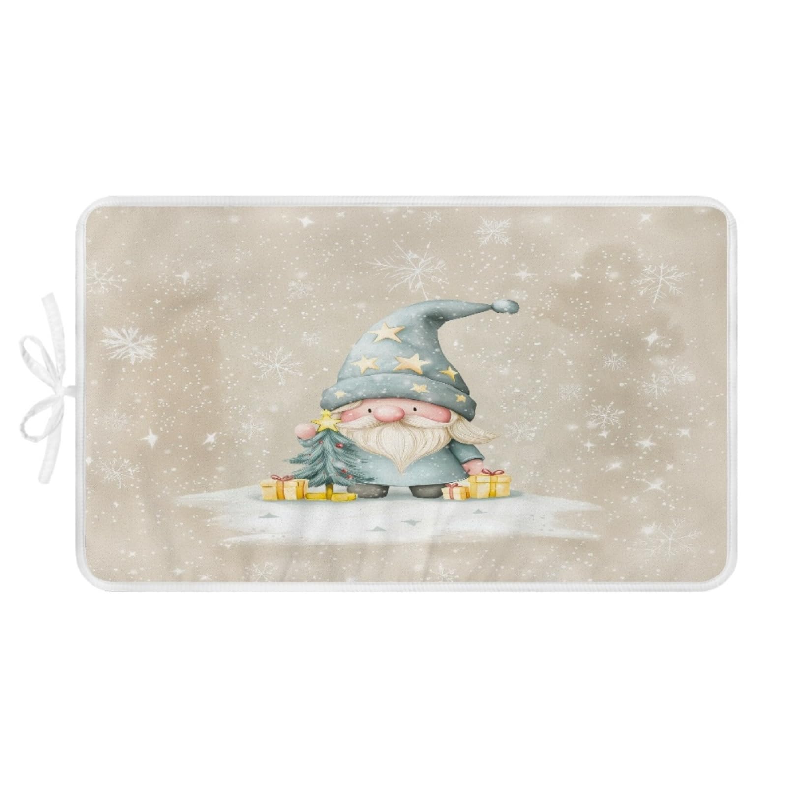 Bügelmatte Beige Weihnachtssterne Bügeleinlage Faltbares Hitzebeständig Waschbar Bügelauflage für Tisch und andere Oberflächen Bügelbrett Unterlage rutschfeste Bügeldecke 80x50cm (2 Stück)