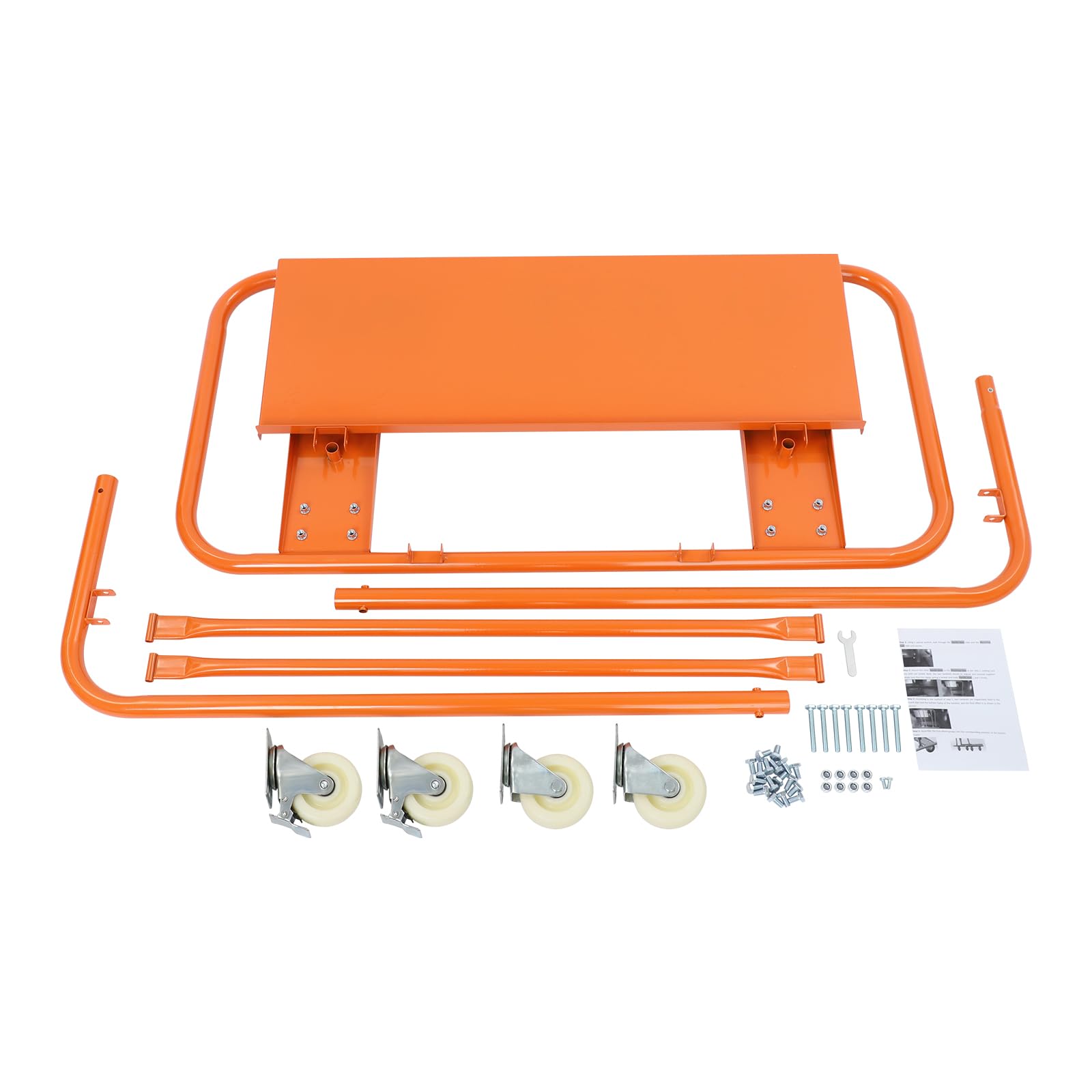Carretilla con 4 ruedas, capacidad de carga de 1360 kg | 17 x 58 x 119 cm carro de transporte para placas de yeso, para el manejo de madera contrachapada, placas de yeso, vidrio