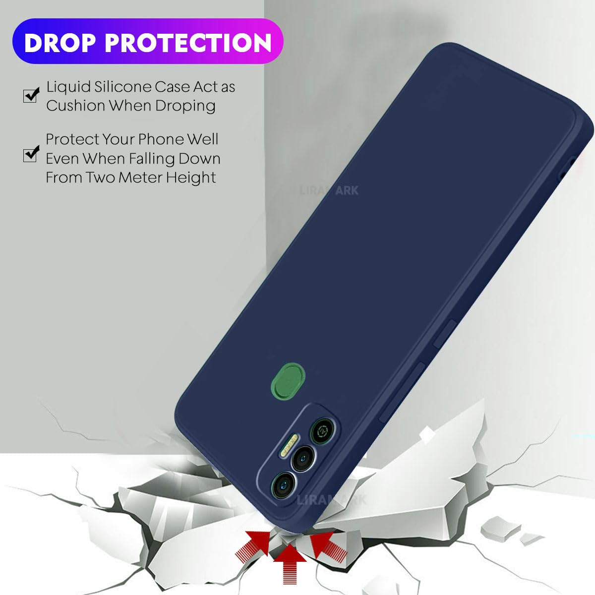 Tecno Spark 7/7T Silicone Case - Blue -5