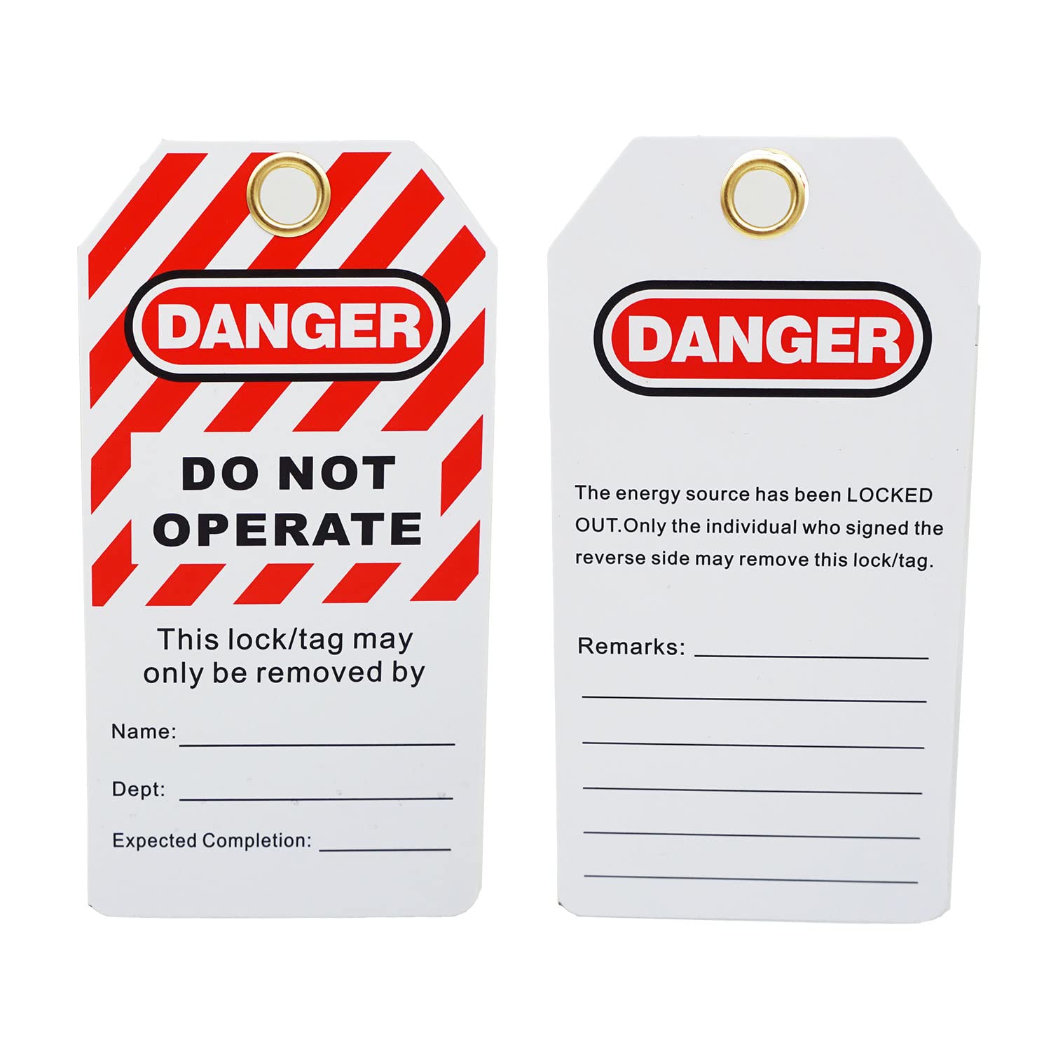 Lockout Tagout Tags 30 Pack Copper Safety Tag Out Laminated ...