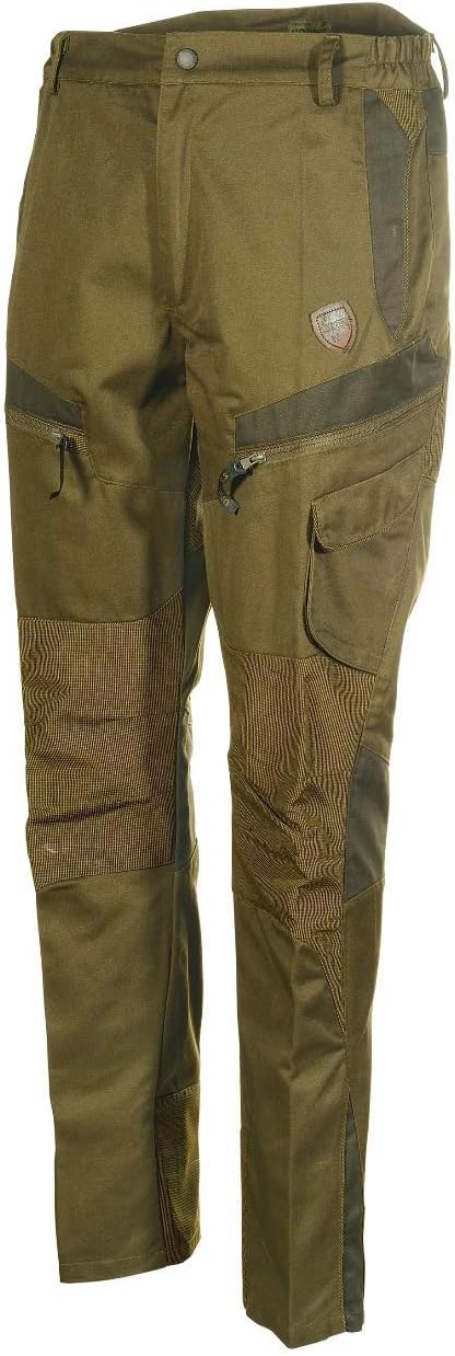 Univers Pantaloni da Caccia e per Lavoro Tecnici Verde MARRONIl  elesticizzati Impermeabili Antipioggia con Stemma Verde Alta visibilita'  lencicol Pantaloni sportivi Abbigliamento sportivo
