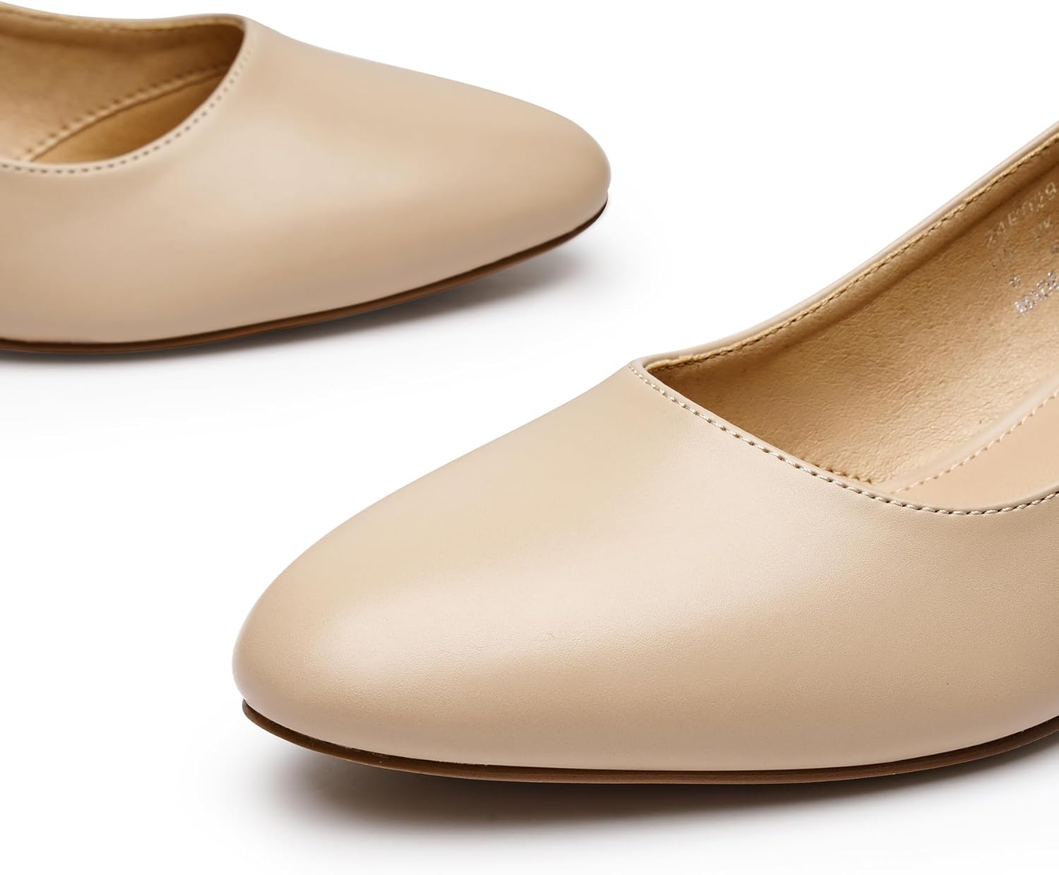 Trary Low Black Nude Blue Red Heels for Women Closed Round Toe Chunky Block 1.8 Inch Women's Heels Pumps Comfortable Dressy Work Casual PU Shoes for Wedding Office Business - Image 3