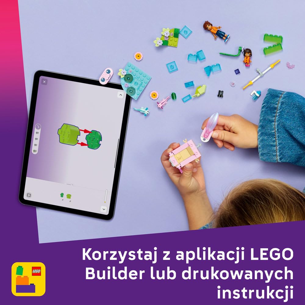 LEGO Friends Przygoda na aksolotlowej łodzi, klocki dla 5-latki z łódką, minilaleczką i mikrolaleczką, zabawka dla dziecka do odgrywania ról, pomysł na prezent dla dziewczynki od 5 lat i chłopca 42681
