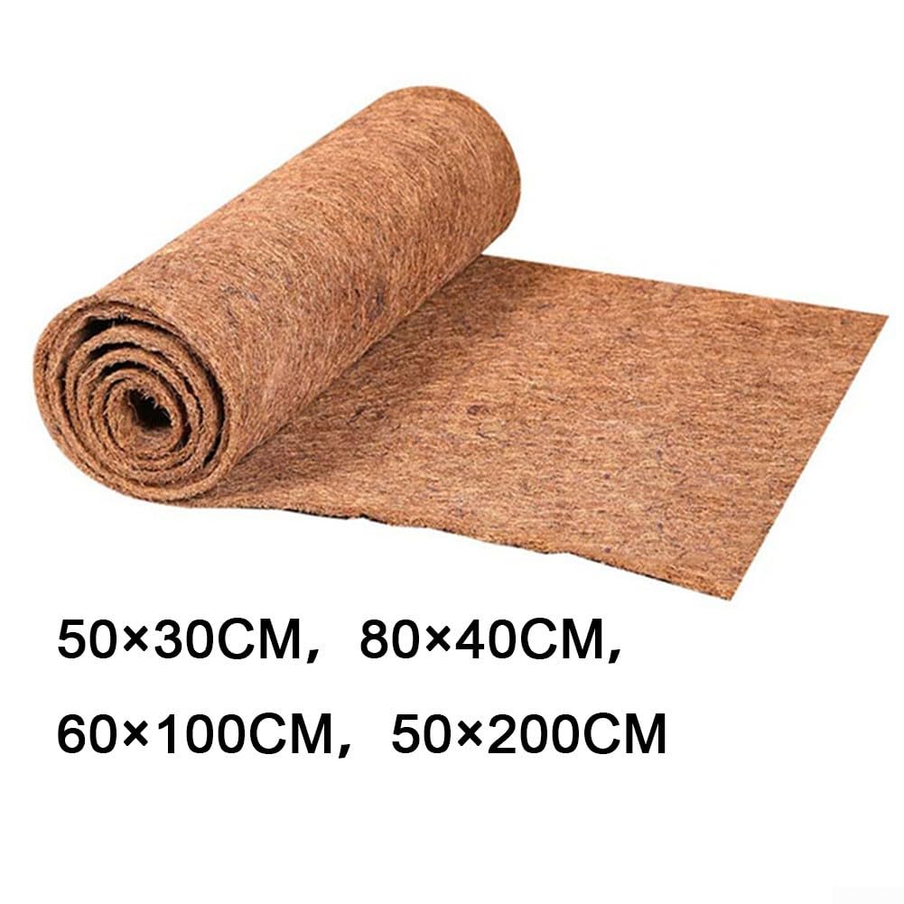 Alfombrilla de palma de coco para reptiles, tapete de fibra de coco cortable para cestas colgantes y terrarios 0, 3, 0, 4 cm de grosor (60 x 100 cm)