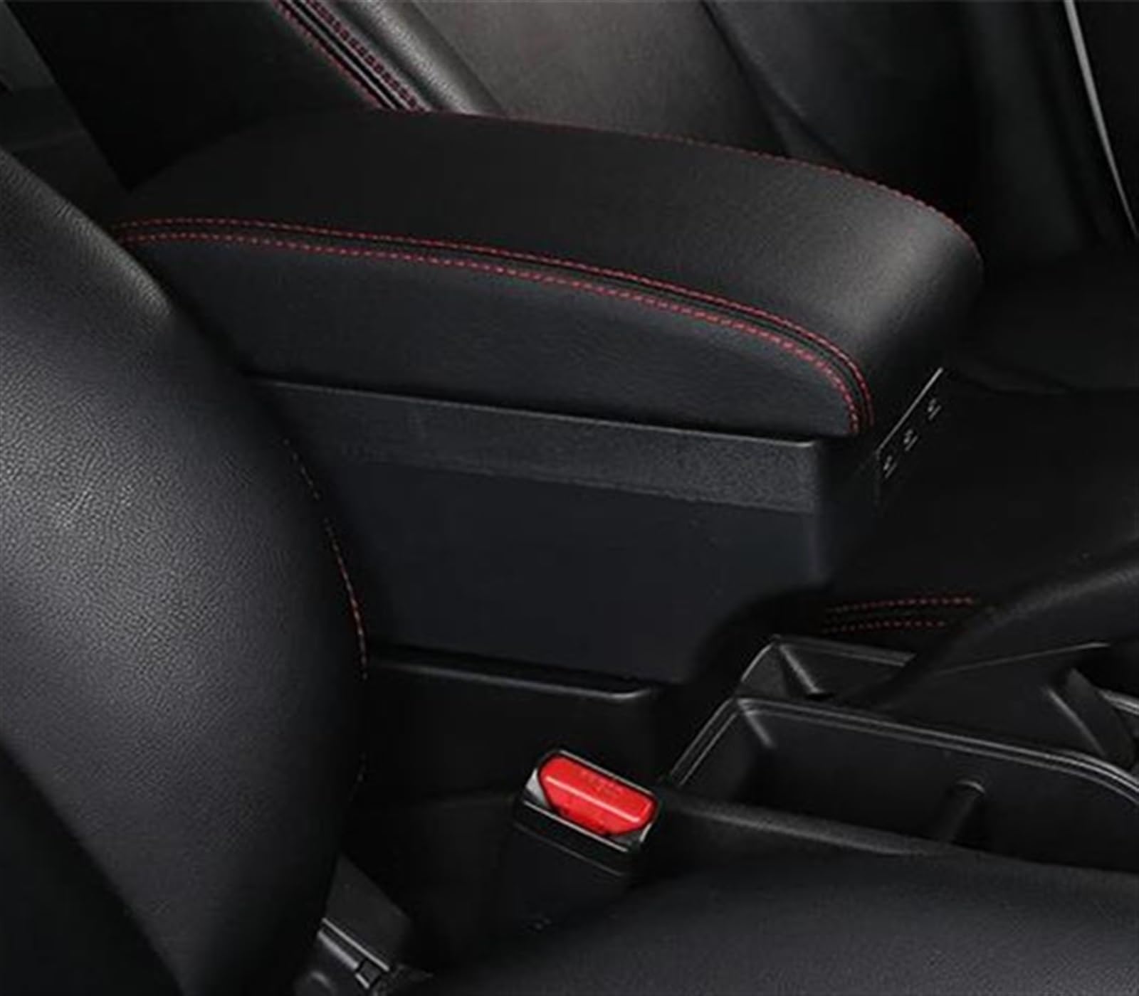 Noheeu C Black Red 7Usb Car Interior Accessories Center Console Multifunctional Storage Box Armrest For Vitara 2008-2022