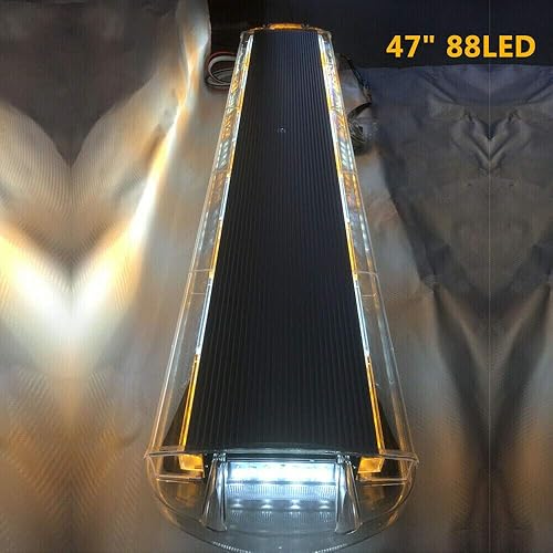 Miniatura 2 de Barra de luces estroboscópicas LED de 47 pulgadas, 88 luces de advertencia de emergencia, 15 patrones estroboscópicos, luces de advertencia de
