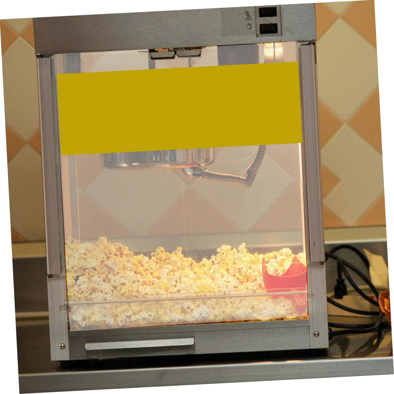 PRETYZOOM Popcorn Machine Replacement Door Panel Thicken for Kitchen Popcorn Machines Clear and Lightweight Design Compact and Accessory