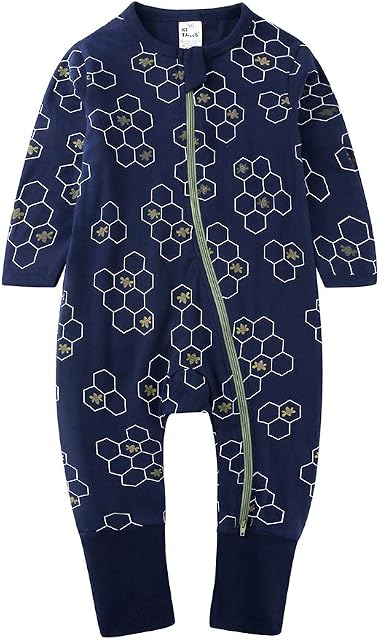Baby Footies Double Zipper Romper Infant Boys Girls Cotton Bodysuit PJS 1 Piece Graphic Pajamas
