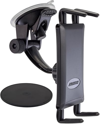 Miniatura 2 de ARKON Soporte de montaje de coche con succión para parabrisas y tablero y teléfono y tableta de tamaño mediano para iPhone X 8 7 6S Plus iPad Mini
