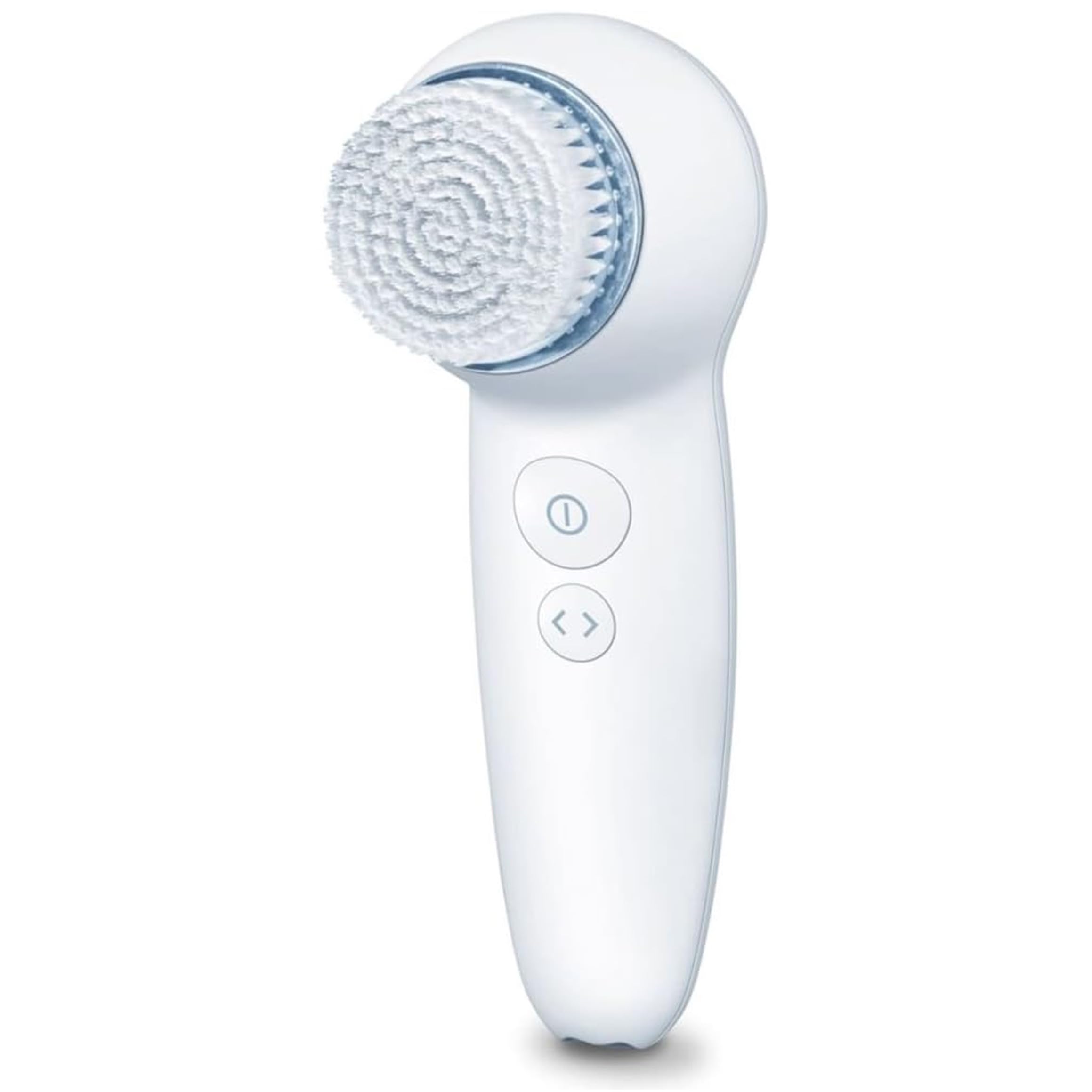 Beurer FC 65 Pureo Deep Cleaning Brush Clear Facial Blood_Circulation Brush with 2 Function Levels Vibrating and Pulsating | 3 Speed Settings | Battery-Powered | Blue LED Light | 3 Years Warranty