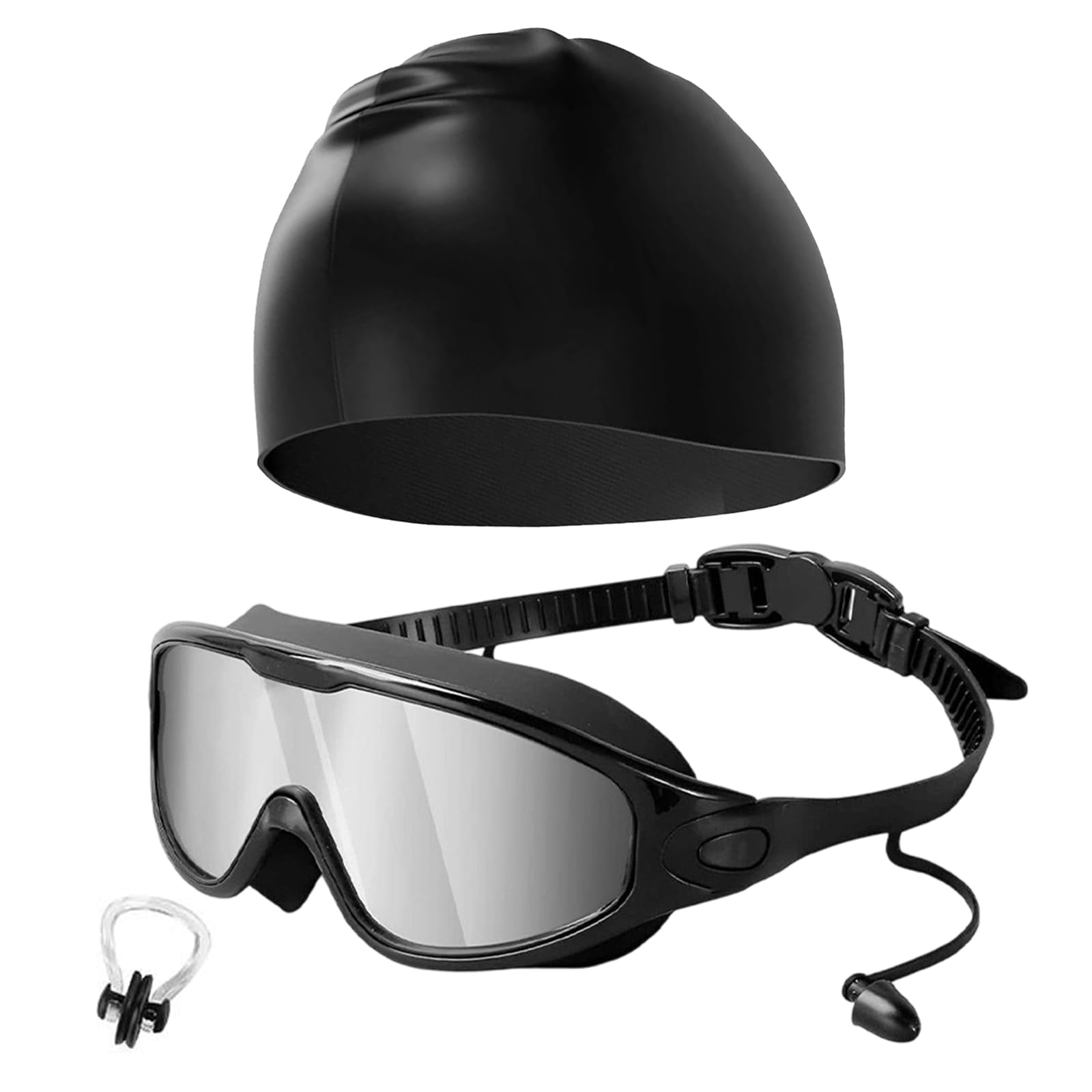 OKMIJN Goggles Swimming Adult, Swimming Goggles, Swim Goggles Wide View, Anti-Fog & UV Protection, Clear Vision, No Leaking Fit Swimming Goggles, Easy to Adjust for Adults Men Women Teenager