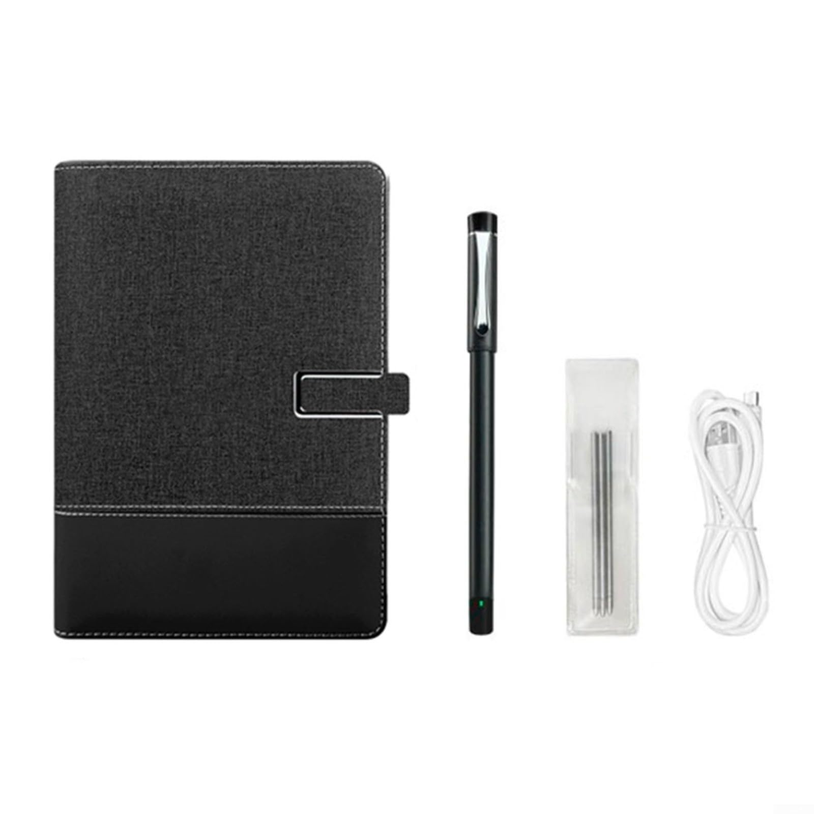 Taccuino intelligente per scrittura, blocco in ardesia digitale con conversione OCR per disegno sincrono, lavagna per scrittura a mano in ABS nero (per penna intelligente + carta)