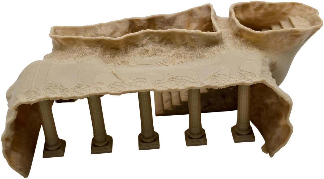 Aquarium Underground Roman Column Cave Creative Sturdy Fish Hideout for Fish L Yellow Pet Supplies|Fish & Aquariums|Decorations
