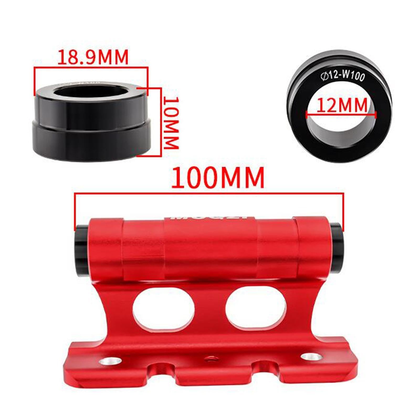 2 Piezas Soporte Bicicleta Montaje Horquilla Portaequipajes Trasero Portabicicletas Aleación Aluminio Liberación Rápida Adecuado para Coche Garaje, ROJO