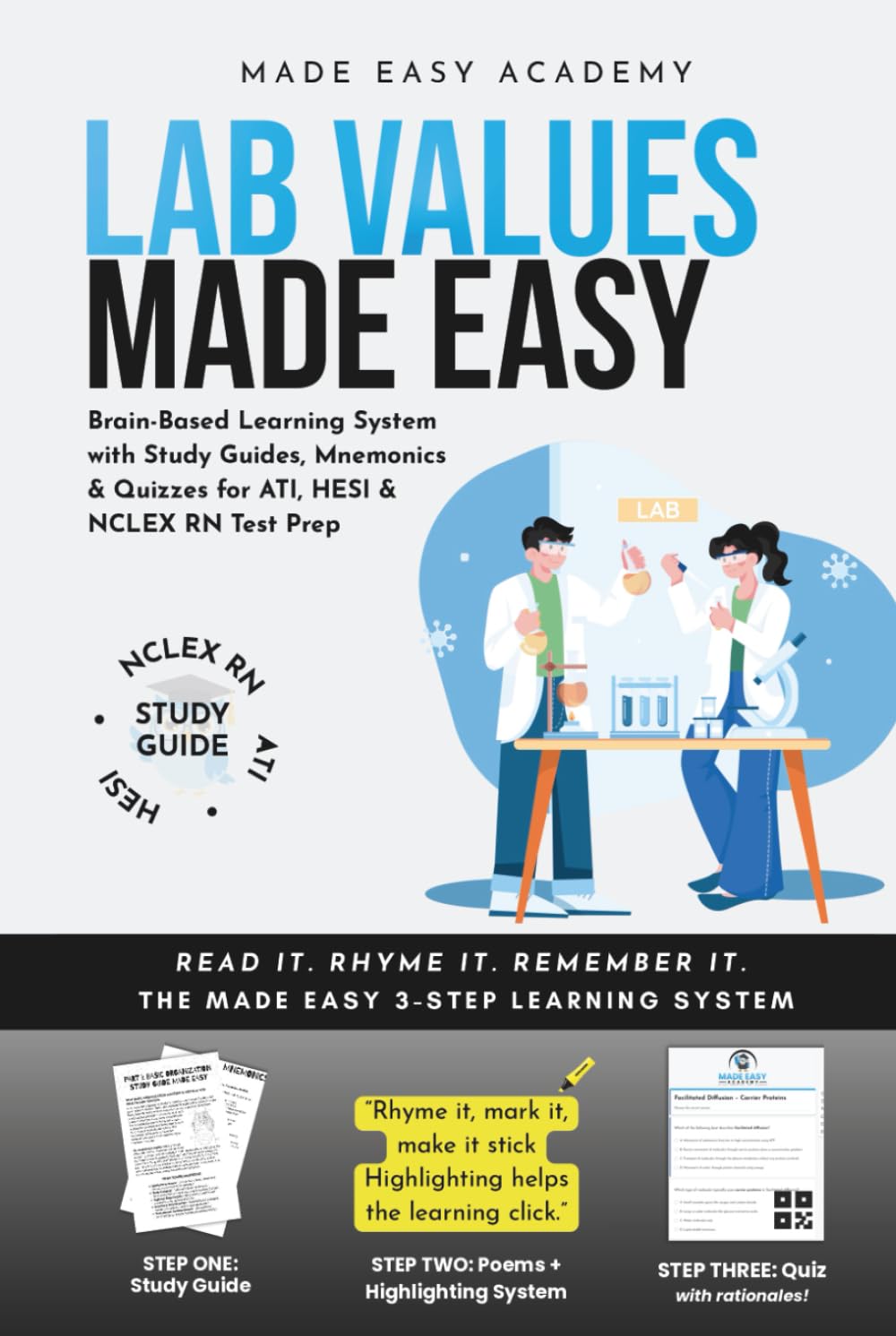 Lab Values Made Easy: An Essential Laboratory Results Workbook and Reference Guide for Nurses and Medical Students | NCLEX ATI HESI Test Prep (Made Easy Academy Series)