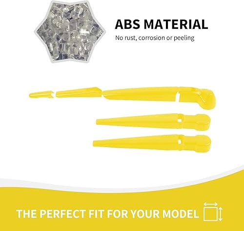 Miniatura 2 de RAZPOY JK - Moldura de limpiaparabrisas delantero, 3 piezas, compatible con Jeep Wrangler JK JKU 2007-2017, amarillo