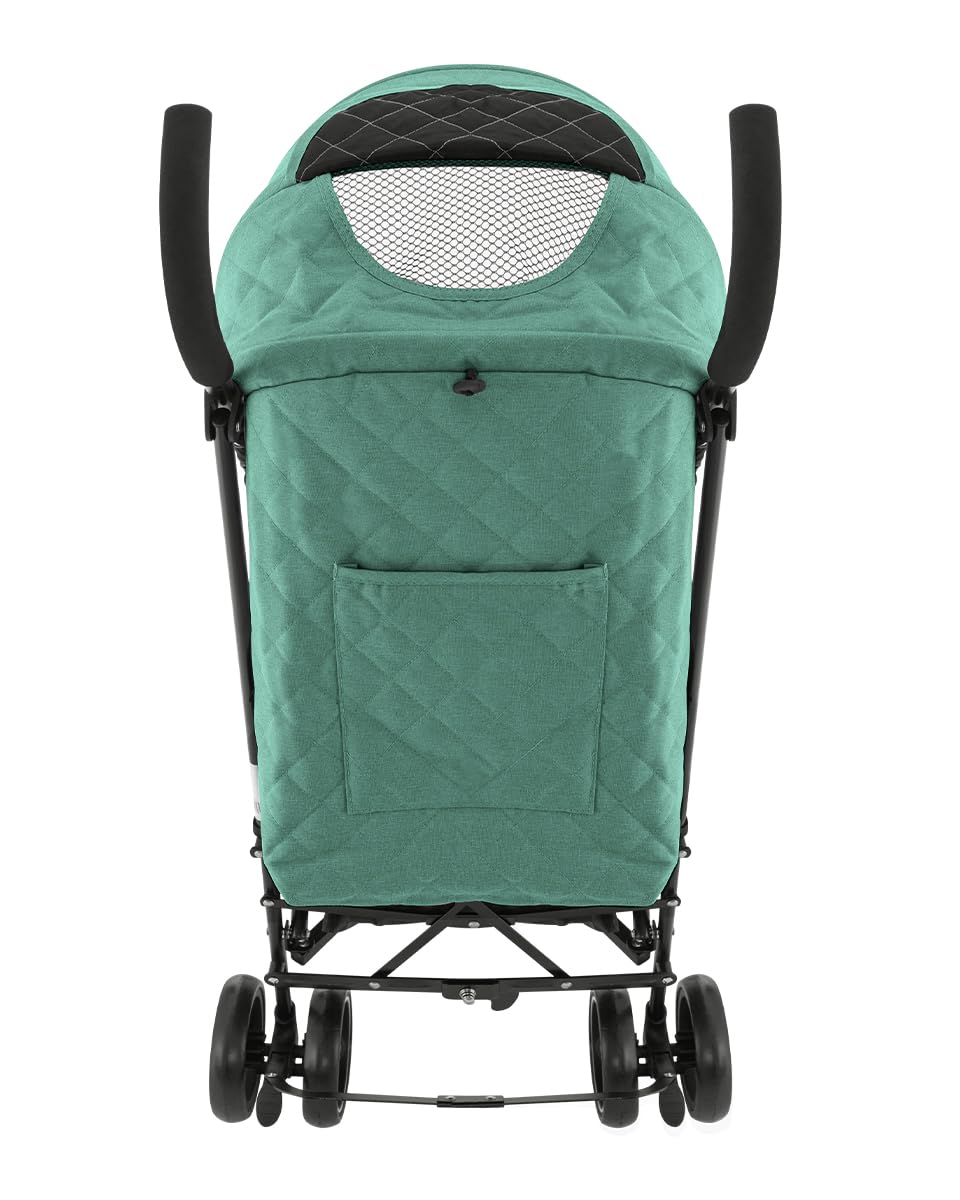 KikkaBoo Silla de Paseo BEETLE, Carrito hasta 22 kg, Plegado, Ligero y Compacto, Menta