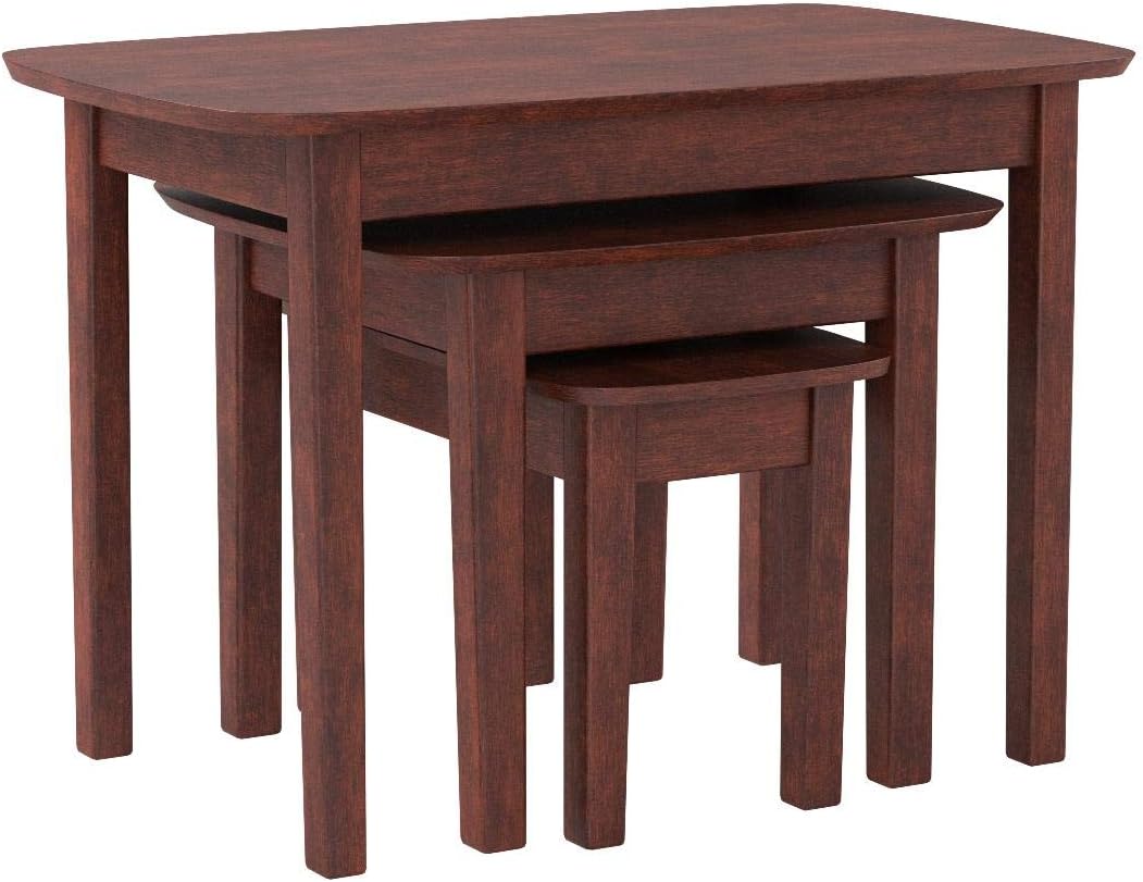 Winsome Bradley Nesting Tables, for Living Room, Walnut, Set of 3