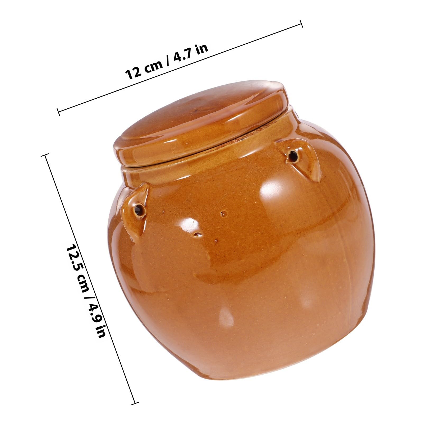 Keramik Gurkenglas 800ml Braun, Luftdichtes Vorratsglas