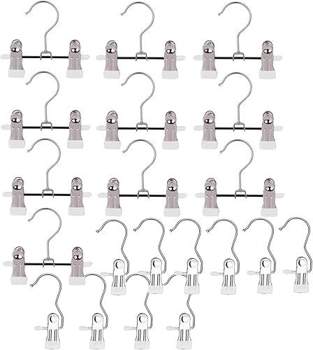 Miniatura 8 de Paquete de 20 ganchos para botas para colgar en el armario, ganchos para sombreros, pantalones, toallas, calcetines, bolsos, bolsos, ropa interior