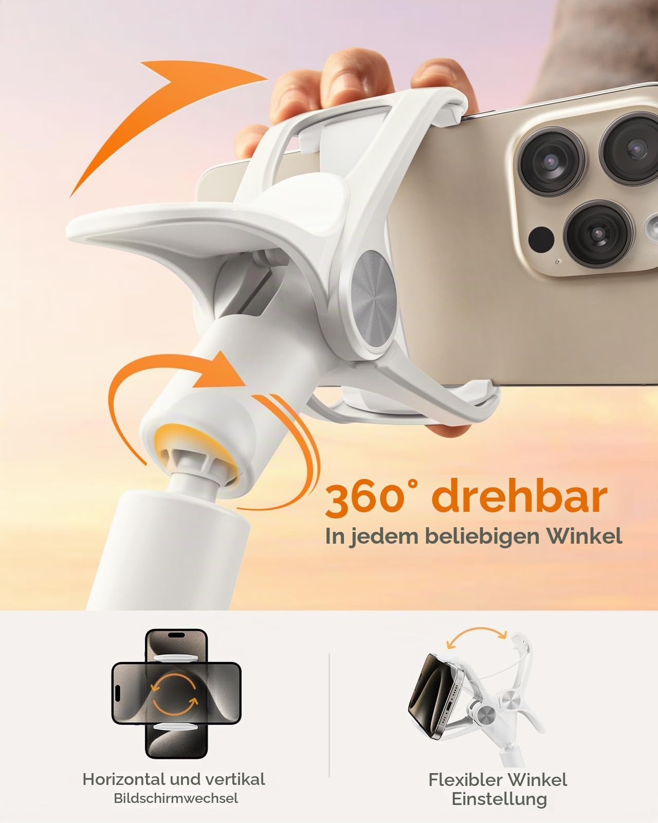 SAIJI Handy Halter für Bett, Schwanenhals Handy Halterung