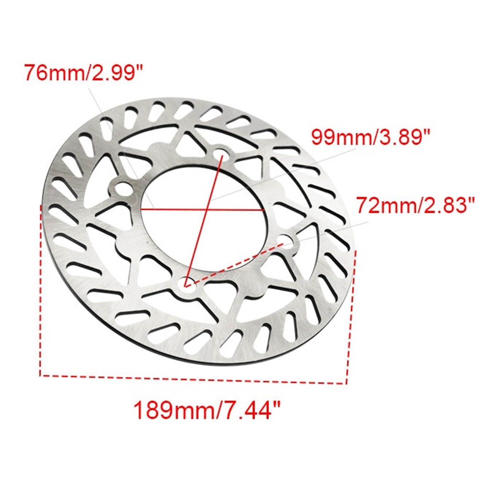 Disco freno flottante Motociclo 190mm 4 Fori Disco Freno Piastra Rotore Pastiglia Per Scooter Pit