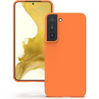 YATWIN Silicone Back Case for Samsung Galaxy S22 Plus, Soft-Touch Phone Back Cover for Samsung Galaxy S22 Plus - Orange