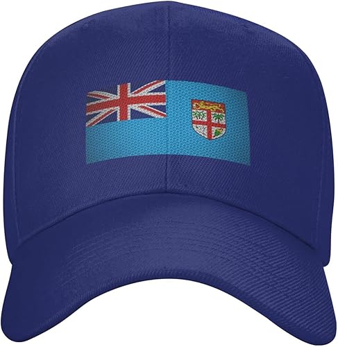 Miniatura 2 de POOEDSO Gorra de béisbol de bandera de Fiji para hombres y mujeres sombrero de lengua de pato ajustable