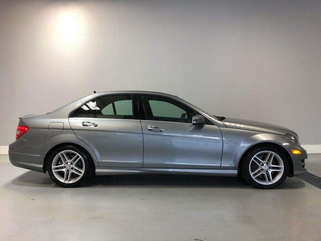 iJDMTOY OEM-Spec Amber Lens Front Bumper Side Marker Lamp Housings Compatible With 2012-2014 Mercedes W204 LCI C250 C300 C350 C-Class