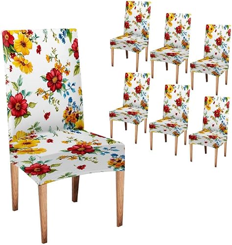 Miniatura 52 de CAPSCEOLL Fundas para Sillas De Comedor 4, Funda elástica para silla de comedor, lavable de elastano, fundas para sillas Parsons de cocina, Fundas