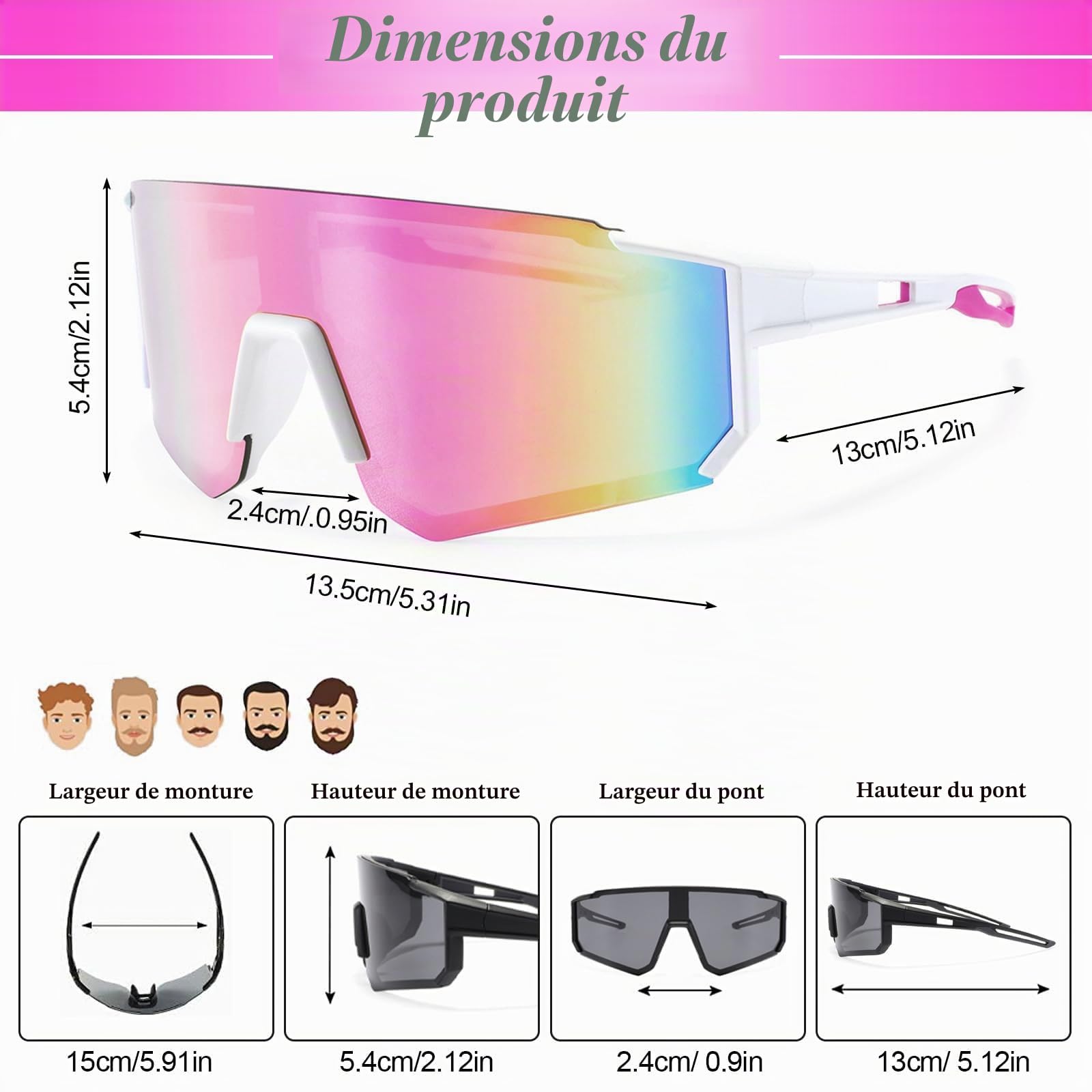 Rave Lunettes de soleil rapides Protection UV400 Coupe-vent Cyclisme Course