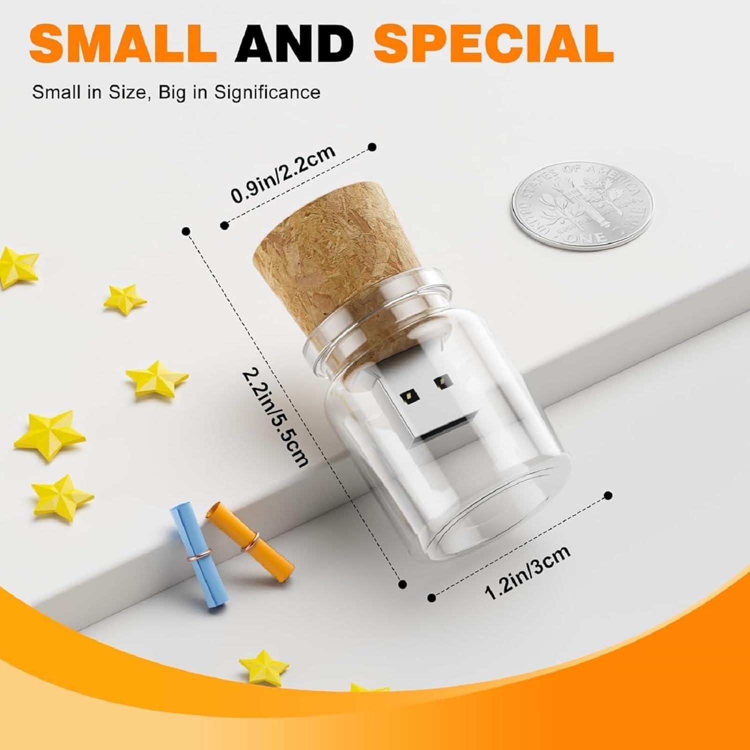 10 Pezzi 16 GB USB Flash Drive Drift Bottle chiavette USB Chiave USB Pendrive per matrimonio, amici, famiglia,Regali aziendali per computer, audio per auto, ecc