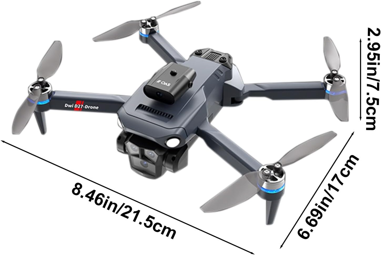 Drone with HD Camera Quadcopter Brushless Motor Remote Control with Screen Display Easy Carry Adjustable Camera Drone Support Headless Mode, Altitude Hold, Low Battery Reminder and Emergency Stop
