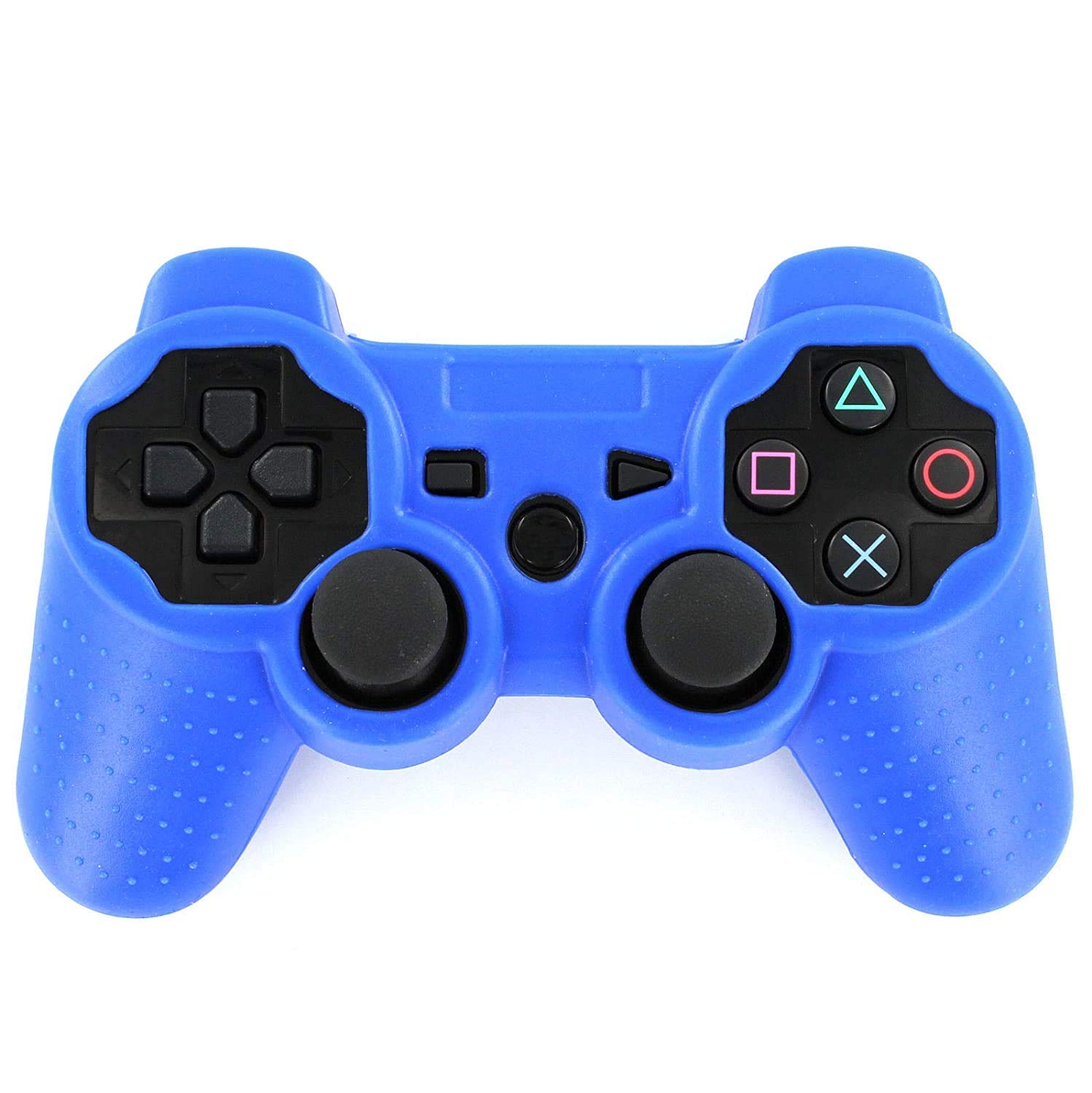 TCOS TECH PS3 Controller Silicone Cover Protective Case Anti Slip Sleeve Cover - Blue