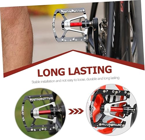 Miniatura 4 de BESPORTBLE 2 Pairs Bicycle Pedal Cleats Pedal Bike Clips Pedals Race Cars Bearings Mountain Bike Platform Cycling