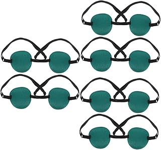 PRETYZOOM 12 Pçs Máscara De Olho Único Ambliopia Máscara De Olho Único Tapa-Olho Fronha Tapa-Olho Pirata Estrabismo Venda Elástica Tapa-Olho Único Tapa-Olho Elástico Preguiçoso Adulto