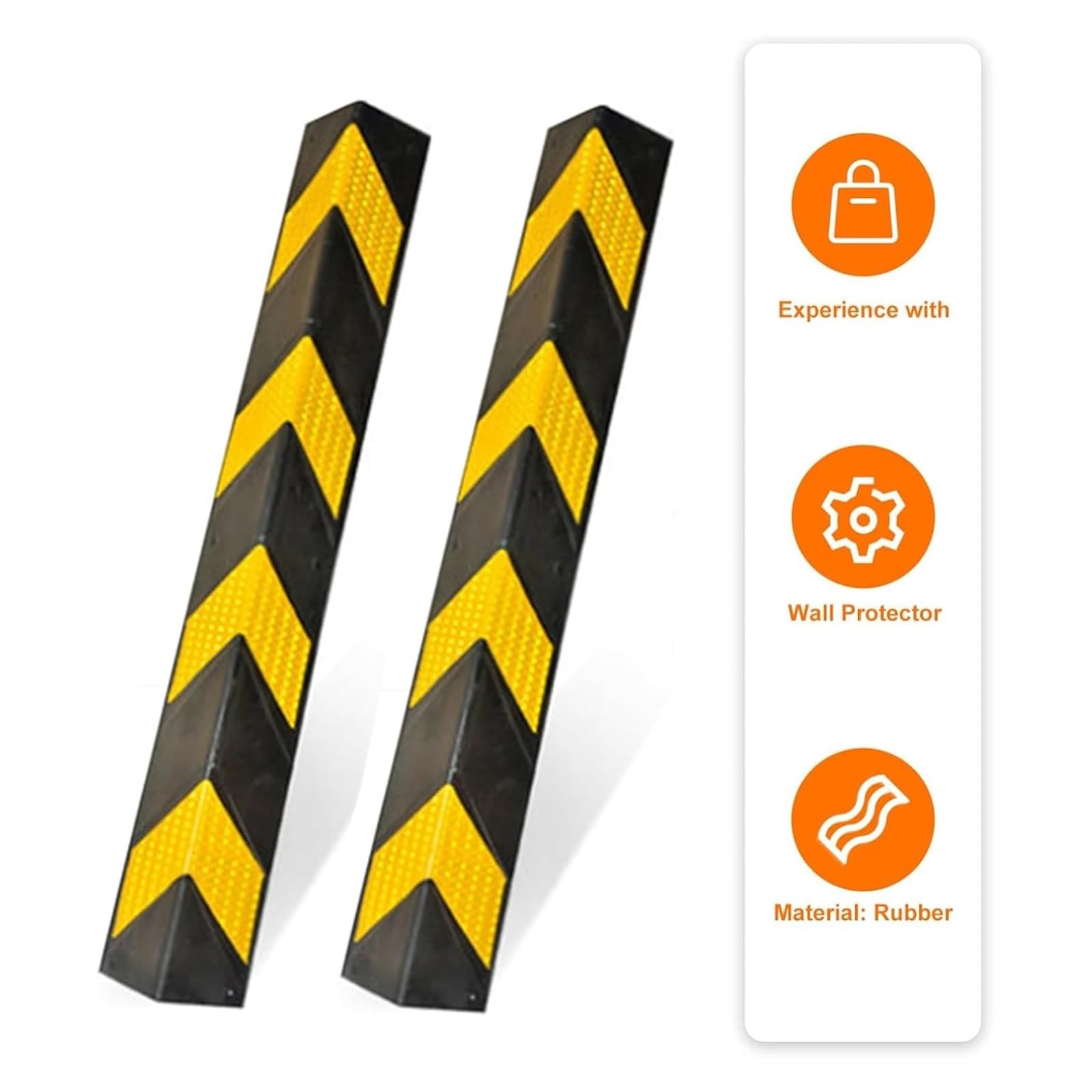 Protectores Borde Y Parachoques Pared, Protector Columnas Garage Reflectante, Protector De Esquinas Y Pared De Garage, Revestimiento Garaje Protección Estacionamiento(100cm)