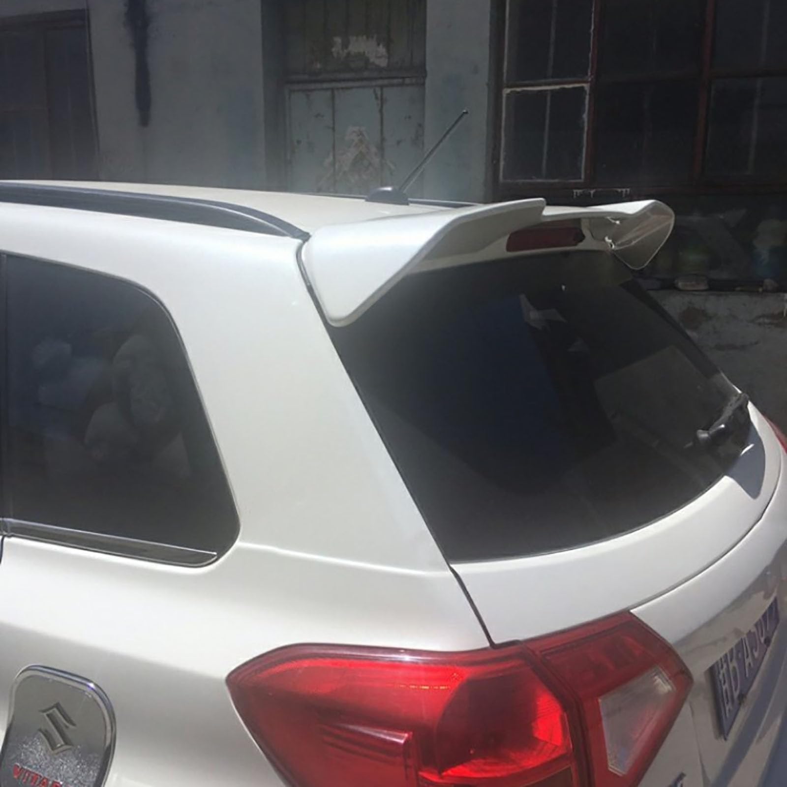 Kompatibel für 2016-2021 Suzuki Vitara GrandVitara, Auto-Heckspoiler, Festem Windabweiser, Hinteren Kofferraum-Dach-Sport-Splitter,Glossy Black