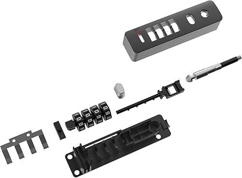 Miniatura 4 de Cerradura de combinación con cable de acero, resistente a la intemperie, código de candado reiniciable, cerradura combinada para equipaje,