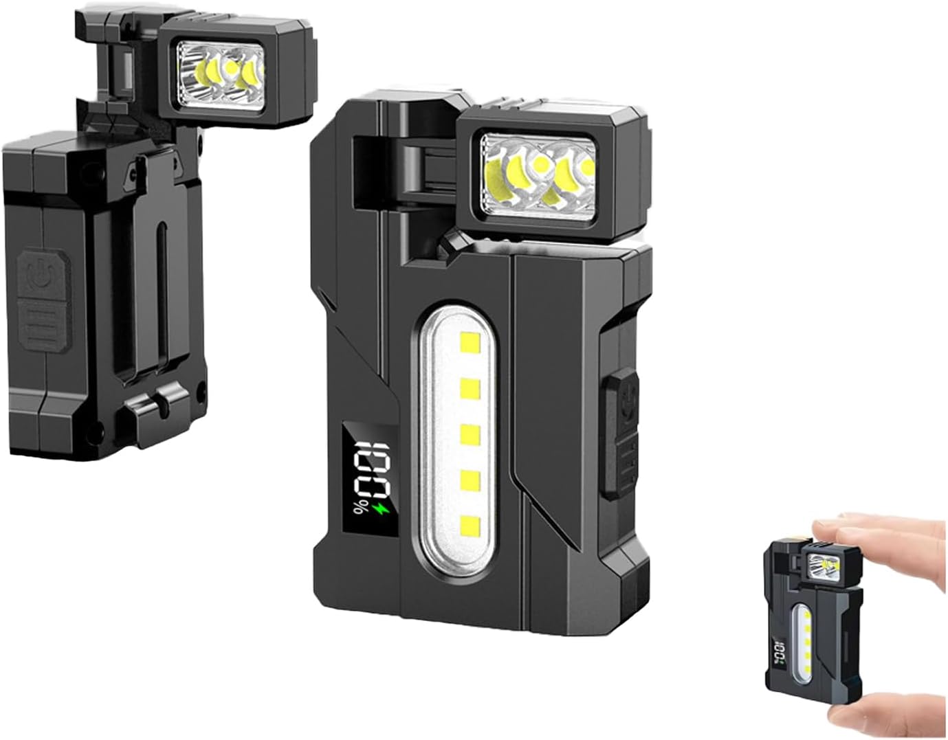 High Lumens Mini Portable USB Type-C Rechargeable Magnetic Bright Flashlight with Clip, Pocket Light for Camping, Home, Hiking, Emergency.